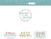 Tablet Screenshot of peaceloveandlowcarb.com